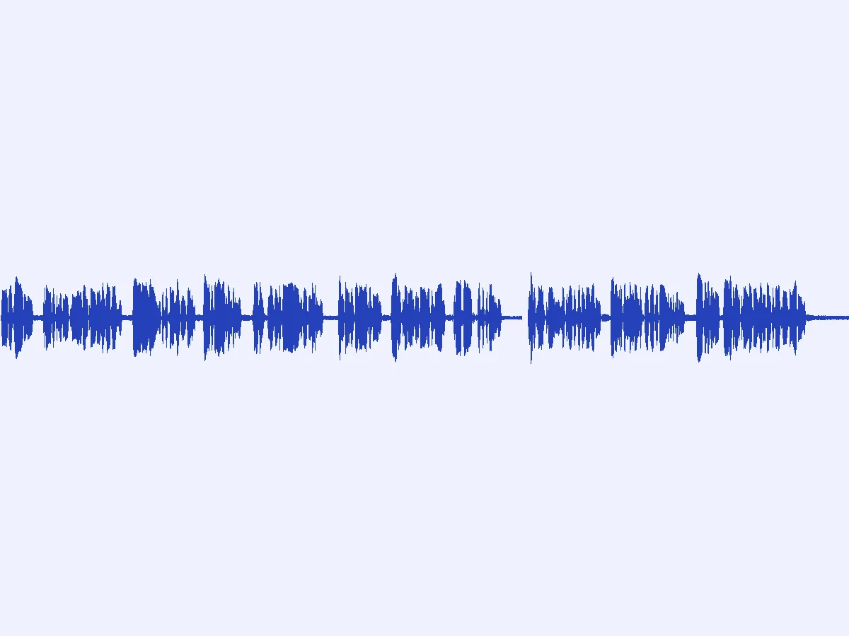 英語の発表の読み上げ音声の波形